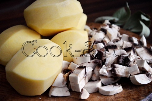 картошка и грибы