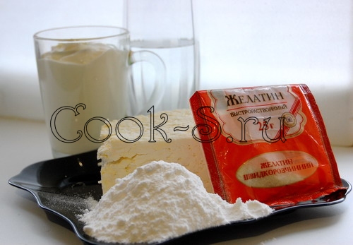 ингредиенты для приготовления творожного крема