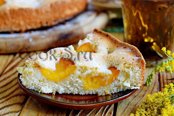 пирог с абрикосами простой рецепт с фото