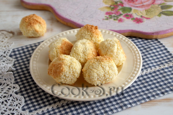 кокосовое печенье без муки рецепт с фото