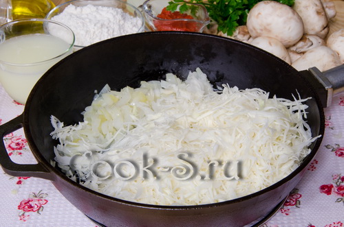 лук с капустой