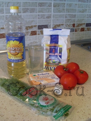 лепешки с помидорами и творогом - ингредиенты