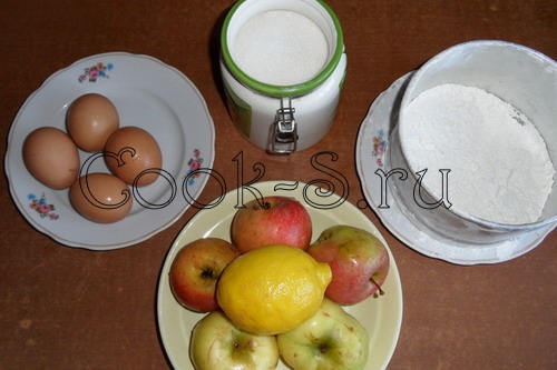 пирог с яблоками и лимоном - ингредиенты