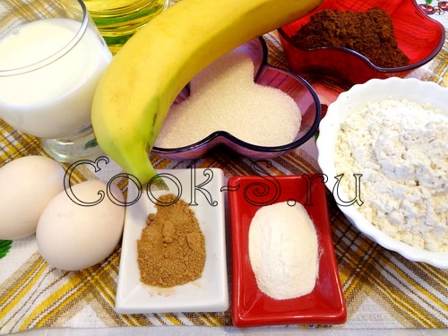 Шоколадно-банановые кексы – кулинарный рецепт