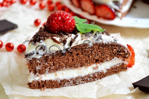 шоколадный торт со сметанным кремом