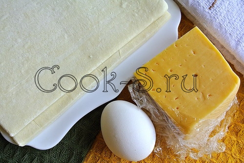 продукты для приготовления слоек с сыром