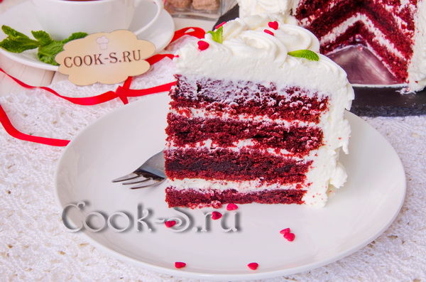 торт красный бархат рецепт с фото пошагово в домашних условиях