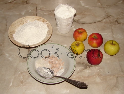 жареные пирожки с яблоками - ингредиенты