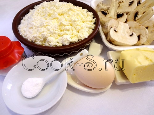 плавленный сыр с грибами - ингредиенты