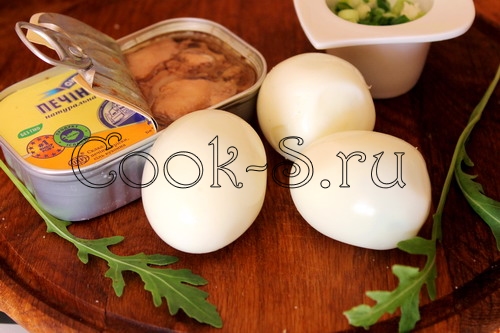 яйца с печенью трески - ингредиенты